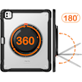 Miniatyrbilde 4 av 9: iPad Pro 11 tommer Deksel 2024 M4 Chip Lett Dobbeltlags Beskyttende Nettbrettdeksel, Slitesterke Sh0ck-Absorberende Hjørner med 360° Rotasjon Black iPad pro11 2024