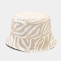 Miniatyrbild 1 av 3: Unisex Zebra Mönster Tryck Hink-Hat Dubbelsidig Slitage Rever
