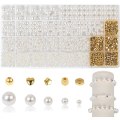 Miniatyrbilde 1 av 7: 1674 stk perler for armbånd, perler for smykkefremstillingssett, charms for DIY armbånd smykkefremstillingsutstyr for voksne