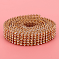 Pikkukuva 2 / 8: 3mm Kristalli Rhinestone-ketjutarvike Applique DIY-ompeluaskarteluvaatteet Mekkotarvikkeet (#4)