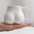 Miniatyrbillede 3 af 6: Keramisk Numse Krus Numse Krus Kaffekop Sjov Tekop 300ml Numse Keramisk Kaffekrus Balde Krus Kop til Kaffe Mælk Te WHITE