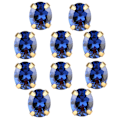 Miniatyrbild 1 av 9: 10 st Sömnad Zirkon Rhinestones Ellipsformad DIY Skor Kläder Tillbehör 8x10mm Royal Blå