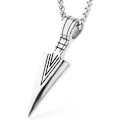 Miniatyrbillede 1 af 7: Herre Arrowhead Arrow rustfrit stål vedhæng halskæde med stål hvede kæde Silver