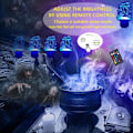 Miniatyrbilde 3 av 6: 3D Halloween Julenisse Nattlys for Barn, Anime Skrivebordslampe med Fjernkontroll for Barnerom med Berøring + 16 Farger 3D Illusjon Nattlys