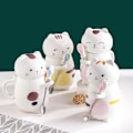 Miniatyrbild 5 av 7: Kattmugg med Lock Rolig Kaffemugg Kopp 400 ml Kattgåva Keramisk Temugg med Sked Te Kaffekopp Julmugg Födelsedagspresent # A Cat cup with lid and spoon