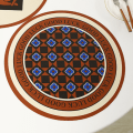 Miniatyrbild 3 av 3: Set med 2 tvättbara vinylmattor - Bordstablett i konstläder S