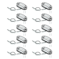 Miniatyrbilde 1 av 11: 10 stk 2LED Sidelys Blinklys 10-30V Vanntett for Baklys Lastebil Hvit