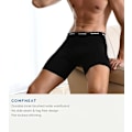 Miniatyrbild 6 av 7: Mjukt andningsbart underkläder för män, 6-pack boxershorts, S-XXL, öppen gylf Black Grey XXL