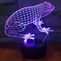 Miniatyrbild 5 av 5: 3D Groda Nattlampa Bord Skrivbord Optisk Illusion Lampor 7 Colo