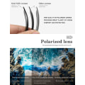 Miniatyrbilde 5 av 6: Polariserte solbriller for menn og kvinner, halvrammet innfatning, solbriller for kjøring, UV-blokkering Matte Tortoise & Black
