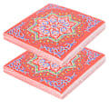 Miniatyrbilde 8 av 10: 40 ark servietter vevshåndkle papir Ramadan mønster 4 lag høyabsorberende for festmiddag (rød fargerik mønster)