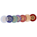 Miniatyrbilde 8 av 10: 7 Chakra MultiStone Pyramide Fargerik Stein Naturlige Edelstener Dekor Ornamenter