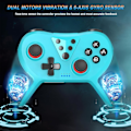 Miniatyrbilde 3 av 6: Bryterkontroller, trådløs Pro-kontroller for Nintendo Switch/Switch Lite/Switch OLED, Switch-gamepad med justerbar turbofunksjon, 6-akset gyrosensor Blue