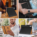 Miniatyrbild 4 av 5: iPad Pro 11-tums Fodral M2 (2024), Premium Läder Business Folio Ställskydd med Pennhållare - Auto Sleep/Wake Black Apple