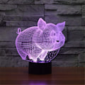 Miniatyrbilde 1 av 7: Dyr Gris Leke 3D Illusions Nattlys Smart Berøringslampe, Kreativ RGB Led, Julegave Bursdagsdekorasjoner