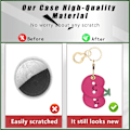 Miniatyrbillede 4 af 6: Læder nøglering holder etui kompatibel med Apple AirTag, sød beskyttende Air Tag cover med nøglering, anti-scratch finder GPS tracker etui til Cherry
