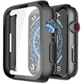 Miniatyrbillede 1 af 5: 2-pak Hard PC-etui med hærdet glas skærmbeskytter kompatibel med Apple Watch Series 3 Series 2 42mm, Ultra-tynd ridsefast samlet Pro