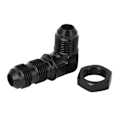 Miniatyrbillede 3 af 11: 90 Graders 8 AN Flare Bulkhead Adapter Genanvendelig Flare Slange Union Bulkhead Adapter med Møtrik