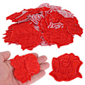 Miniatyrbillede 5 af 10: 100 stk. broderi klæbemærker med rose mønster strygemærker DIY rygsæk tøj tilbehør