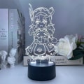 Miniatyrbillede 1 af 7: 3D Illusion Lampe Anime Genshin Impact Klee Natlampe 3D LED Akryl Gave til Fans Hot Game Lys til Soveværelsesindretning Atmosfærisk Lampe Led Natlampe