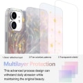 Miniatyrbillede 2 af 6: Telefon Hard Case Kompatibel med iPhone Case Slim Holografisk Fade Star Kvinder Piger, Hard PC Stødsikker Beskyttende Design iPhone XS MAX