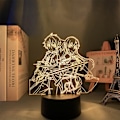 Miniatyrbild 3 av 7: SAO Anime Figur LED-lampa Söt Pojkar & Flickor Jul Födelsedag Semesterfest Present Kirito/Asuna/Asada Shino 3D Optisk Illusion Bordlampa