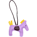 Miniatyrbild 1 av 6: Läder Tassel Pony Nyckelring Läder sydd häst styling söt mode väska tillbehör Purple