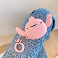 Pikkukuva 3 / 5: Söpö langaton kuulokkeiden kotelo, paksu pehmeä kannettava silikoninen suojakotelo AirPodeille Pink AirPods Pro2