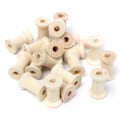 Pikkukuva 1 / 7: 10 kpl puinen tyhjä lankakela luonnollinen puun väri 14mm x 12mm DIY