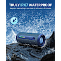Miniatyrbillede 3 af 7: Bærbar Bluetooth-højtaler - IPX7 Vandtæt, Trådløs Stereo Parring, 25-timers Afspilningstid, 24W Høj Lyd, Bluetooth 5.3, Bass Boost, Blue