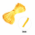 Miniatyrbilde 7 av 10: 5 stk flettet snor 2mm x 20yard polyester flettet tau for DIY smykkefremstilling (gul)