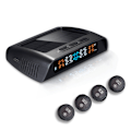 Miniatyrbild 2 av 11: USB Laddningsbar Solcellsbil TPMS Trådlöst Däcktryck HD Digital Display Automatisk Alarmverktyg