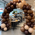 Miniatyrbillede 7 af 7: 130 stk. brune balloner i forskellige størrelser 18\" 12\" 10\" 5\" ballonbue guirlande sæt perfekt til fødselsdagsfest, dimission, babyshower, bryllup, ferie D Brown