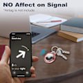 Pikkukuva 3 / 6: Airtag-pidike Air Tag -kotelo avaimenperällä, naarmuuntumaton Airtags-avainperä Apple Air Tagseille, Airtag-tarvikkeet GPS-esineiden paikannuslaitteelle, läpinäkyvä Pi Clear Pink