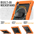 Miniatyrbilde 4 av 9: Etui til iPad Air 13 tommer (M3 2025) & (M2 2024), Sh0ckproof Design med Blyantholder/Skjermbeskytter/Roterende Håndstropp, Beskyttelse Orange New iPad Air 13 20242025