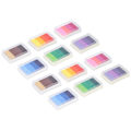 Miniatyrbillede 6 af 10: 12 stk. 4 farver gradient blækpude sæt farverig DIY håndværk kort gavefremstilling stempel puder
