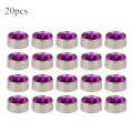 Miniatyrbillede 1 af 8: 20 stk. nitte studs runde legering DIY sko tøj tasker dekoration med 20 stk. skiver 12mm lilla