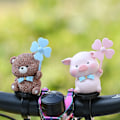 Miniatyrbild 2 av 6: Söt djur cykelstyre dekoration vattentät lätt elscooter styre dekoration piggy