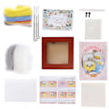 Miniatyrbild 10 av 10: Nålfiltningskit Fotoram Ullfiltning Tillbehör Djur Plyschdocka DIY Material216# Moln Kyckling