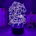 Miniatyrbilde 2 av 6: Genshin Impact Barbara lampe Kule 3D illusjons nattlampe Hjemmerom dekor Akryl LED lys Julegave lamper