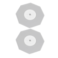 Miniatyrbillede 6 af 6: LED Coaster Transparent 3 Modes IP65 Vandtæt Batteridrevet Ottekantet Akryl RGB Lys Op Coaster til Fest 2stk diamond