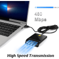 Miniatyrbillede 2 af 5: CAC-kortlæser til militæret, CAC-læser, smartkortlæser DOD militær USB Common Access CAC, kompatibel med Windows, Mac OS og Linux, Plug N Play, C