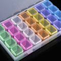 Miniatyrbillede 4 af 10: Plastik 28 Gitter Tomme Opbevaringsboks Neglekunst Strass Smykker Perler Display Etui Organiser