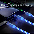 Miniatyrbild 4 av 6: Magnetisk laddningskabel 3A 360°rotation, LED Flowing 3 i 1