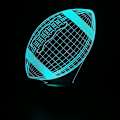 Miniatyrbillede 5 af 7: Rugby LED Natlampe, 16 Farver Fjernbetjening & Smart Berøringsdæmpbar 3D Illusion Sengelampe