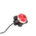 Miniatyrbillede 3 af 4: USB genopladelig cykel superlys forlygte og bag LED cykellys - sort kant (hvidt lys) (et sæt)
