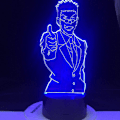 Miniatyrbilde 1 av 7: 3D Illusions nattlys skrivebordslampe LEORIO PARADINIGHT Hunter X Anime Illusions bordlampe Hjem Soverom Dekorasjon Led 7 Farge Skiftende Berøring