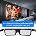 Miniatyrbilde 5 av 7: 2X 3D Aktive lukkerbriller Genopladelige til RF 3D TV, 3D briller til Sony, Panasonic, Epson 3D projektor, Samsung 3D TV 2 pcs