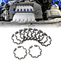 Miniatyrbild 11 av 11: 50 st Snap-låsringar Set Tjocklek 1,5 mm Yttermått 37,43 mm Inre diameter 26,69 mm för B5 AC-kompressorkopplingsaxel