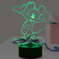 Miniatyrbilde 1 av 7: Mickey Minnie Mus 3D nattlys med 16 fargeendrende automatisk blinkende LED-skrivebordslampe leker